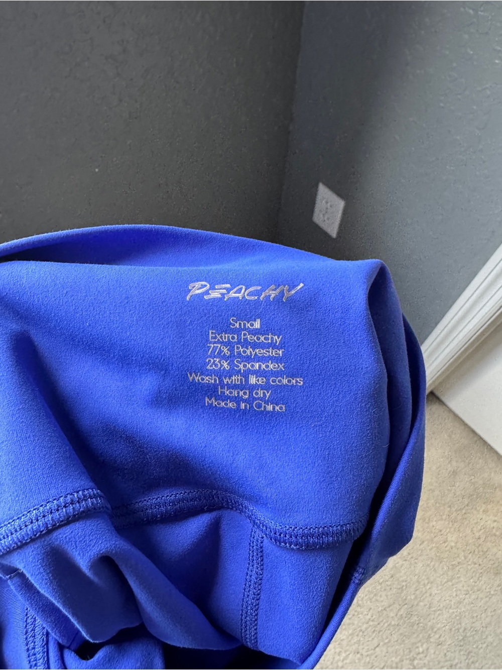 Peachy Athletics Royal High-Waist Shorts - Picture 4 of 5